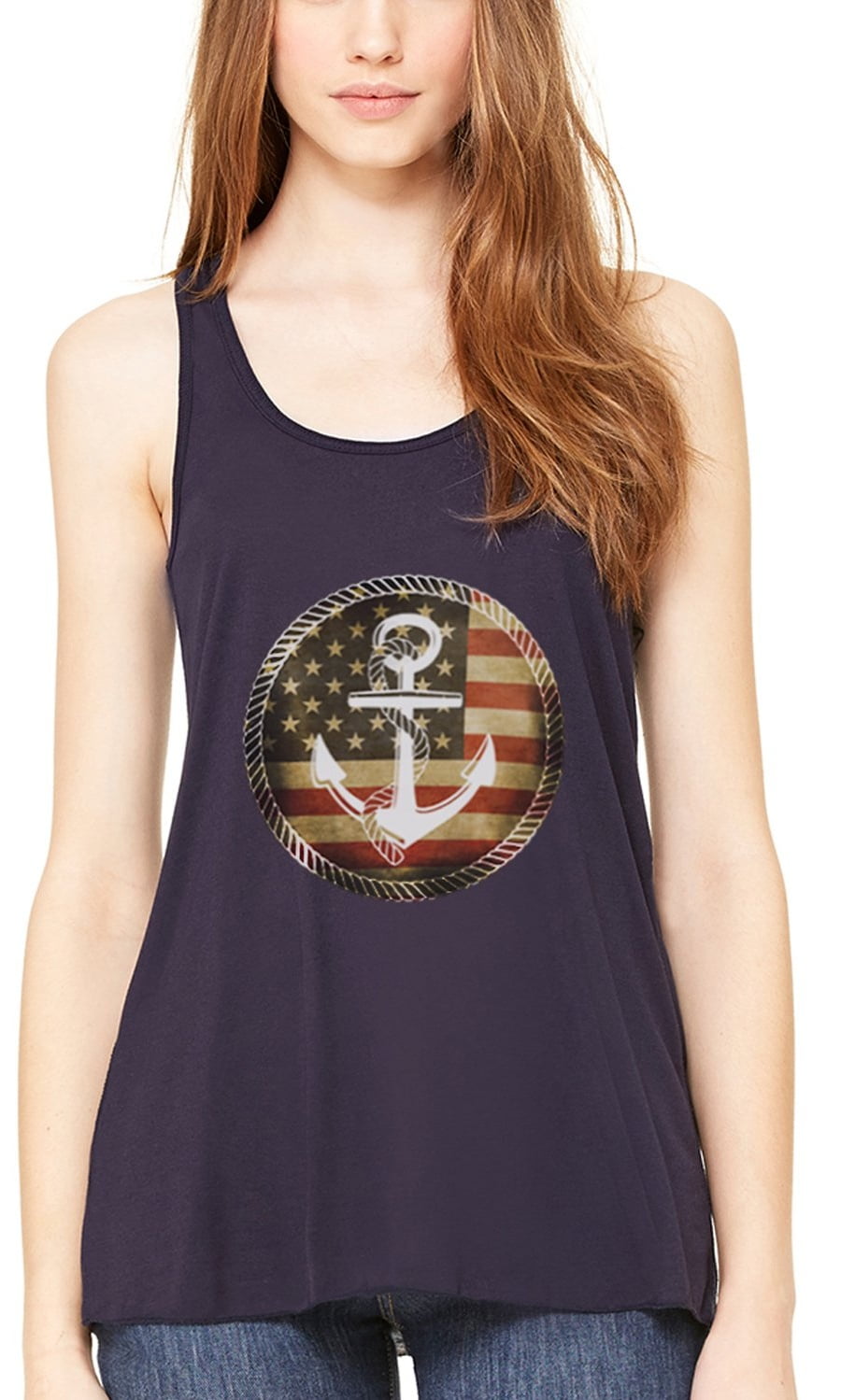 Women's Anchorus Flowy Racerback Tank Top