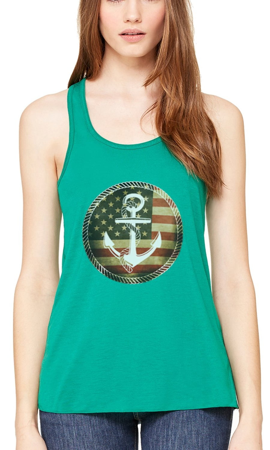 Women's Anchorus Flowy Racerback Tank Top