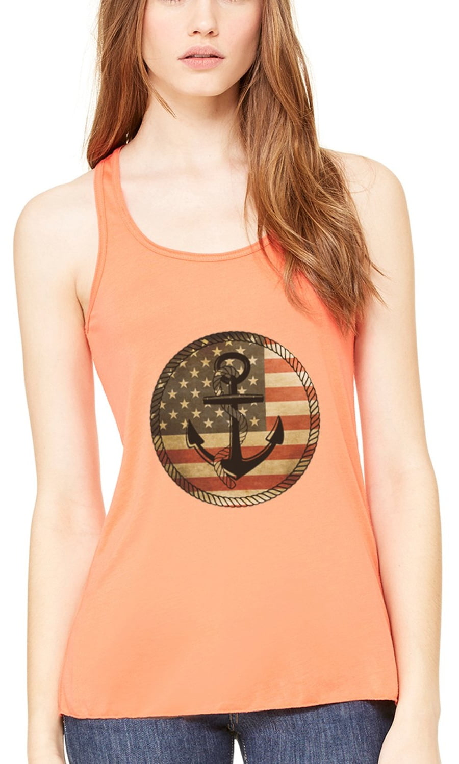 Women's Anchorus Flowy Racerback Tank Top