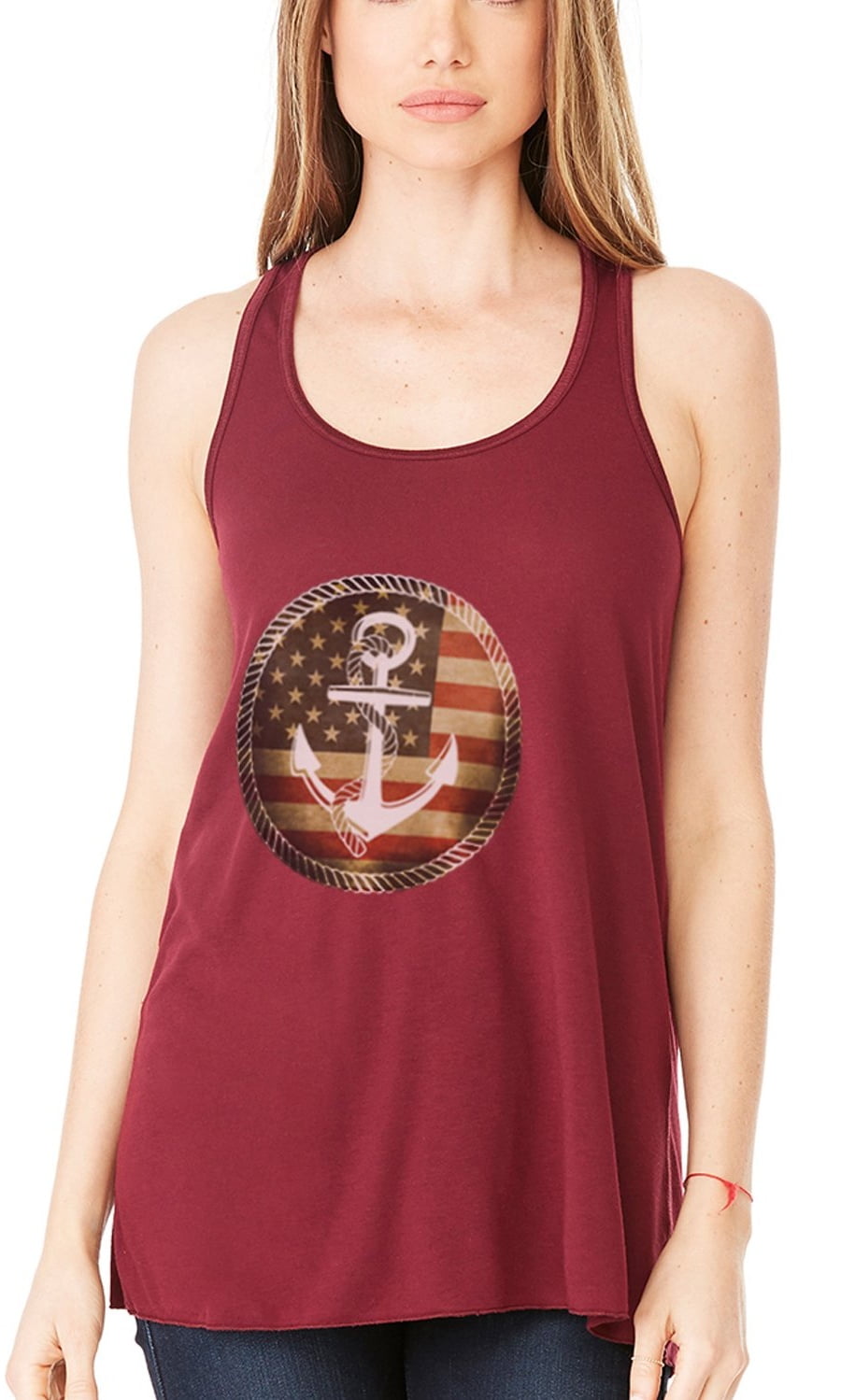 Women's Anchorus Flowy Racerback Tank Top