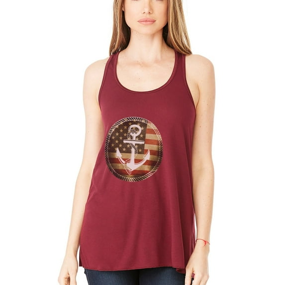 Women's Anchorus Flowy Racerback Tank Top