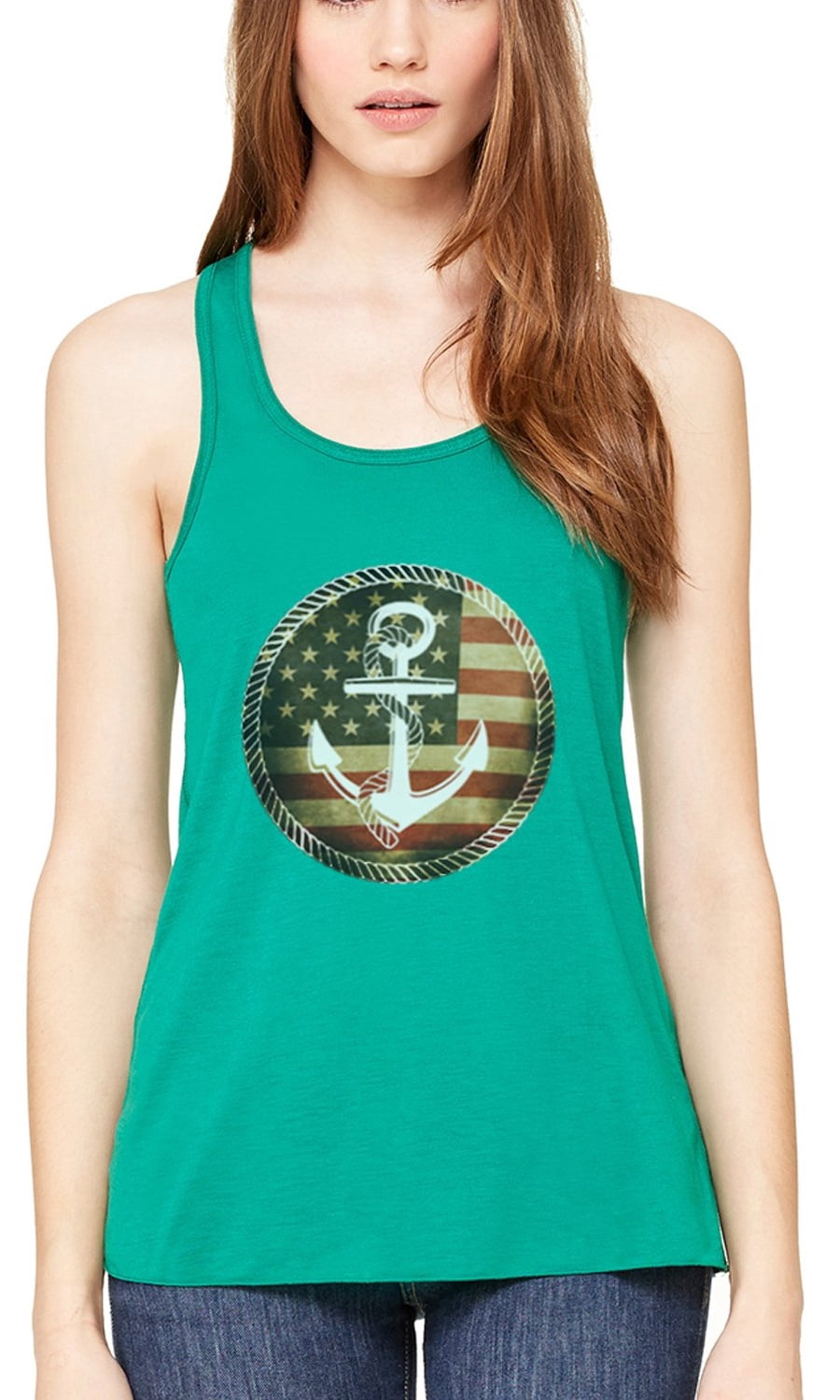 Women's Anchorus Flowy Racerback Tank Top