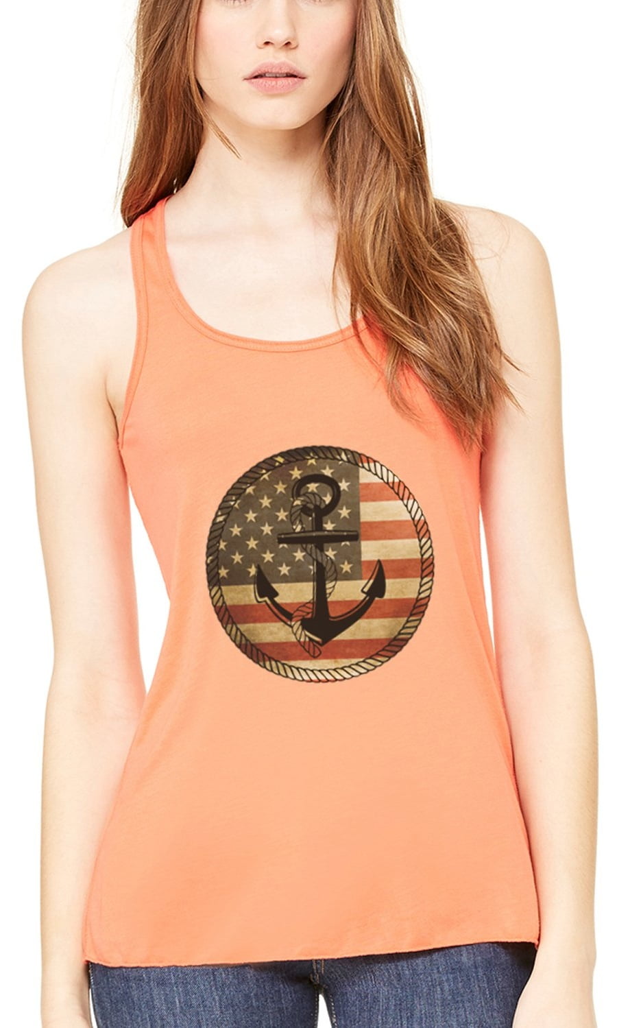 Women's Anchorus Flowy Racerback Tank Top
