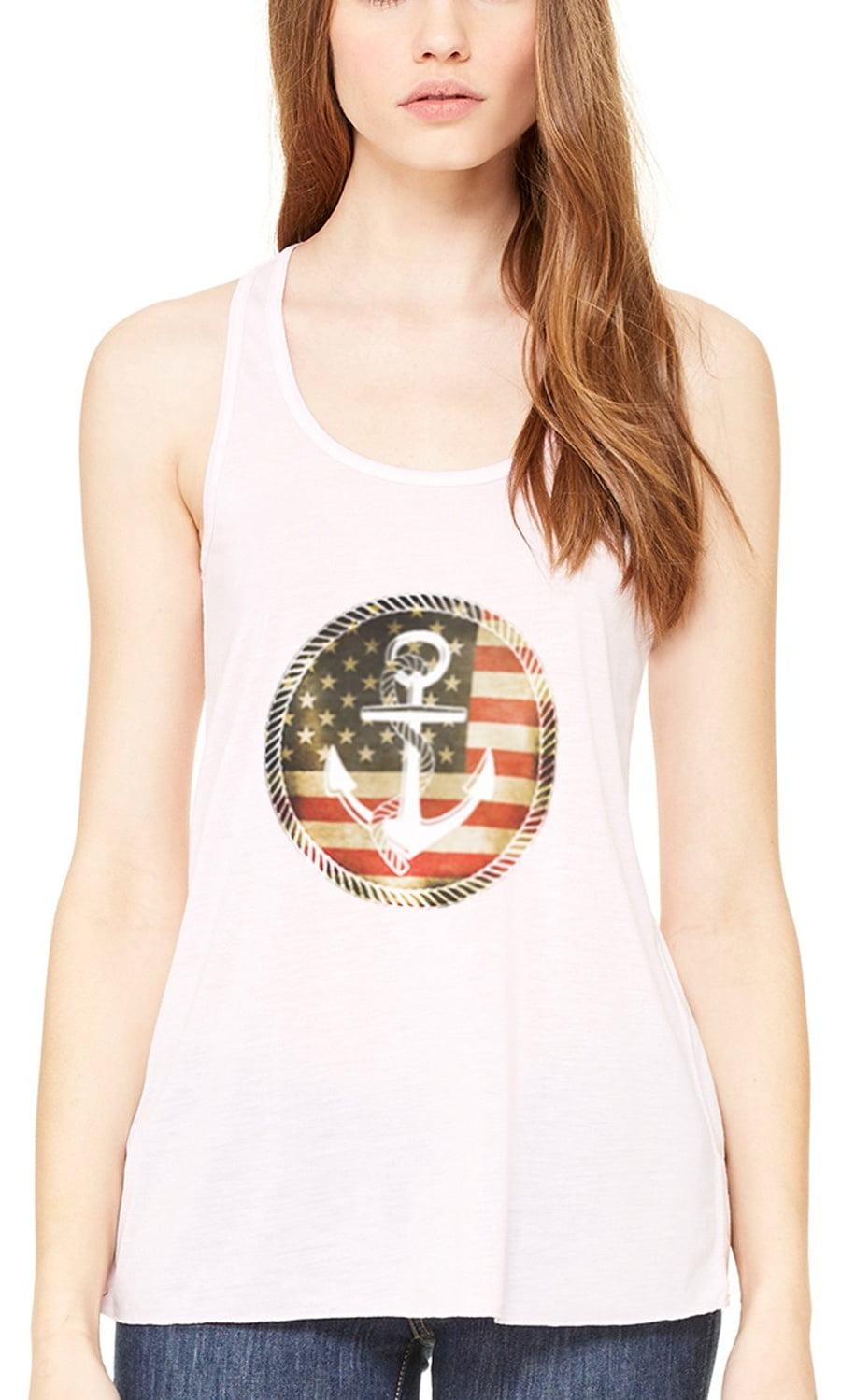 Women's Anchorus Flowy Racerback Tank Top