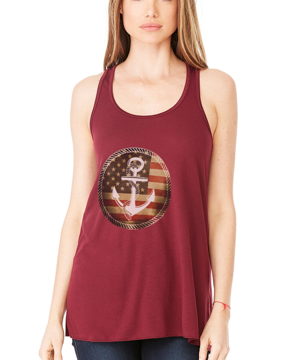 Women's Anchorus Flowy Racerback Tank Top