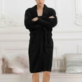 thumbnail image 1 of Plus Size Robes for Women and Men Flannel Hooded Fluffy BathRobe Unisex Sleepwear Soft Warm Loungewear House Coat Pajamas Home Wear Mens Robe, 1 of 3