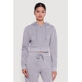 thumbnail image 1 of Women's Angel Rhinestone Zip Front Cropped Hoodie, 1 of 5