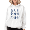 thumbnail image 1 of Women's Animal Band Graphic Comfortable Hoodie Top Casual T Breathable Hooded long-sleeved White S-2XL, 1 of 6