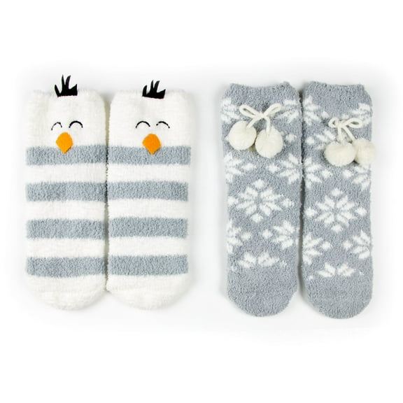 Women's Animal Fuzzy Socks Set Penguin Gift Box Set
