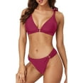 thumbnail image 1 of Women's Animal Print Triangle Bikini Set Tie High Cut Two Piece Swimsuit, 1 of 6