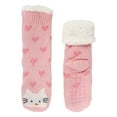 thumbnail image 1 of BambooMN Women's Animal Thermal Crew Socks, White Kitty, 1 Pair, Size Small/Medium, 1 of 5