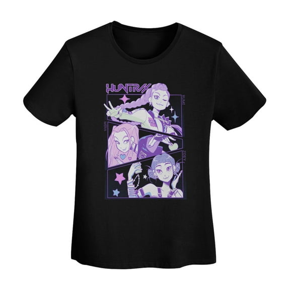 Women’s Anime Idol T-Shirt Casual Character Print Tee Top for Fans and Daily Wear