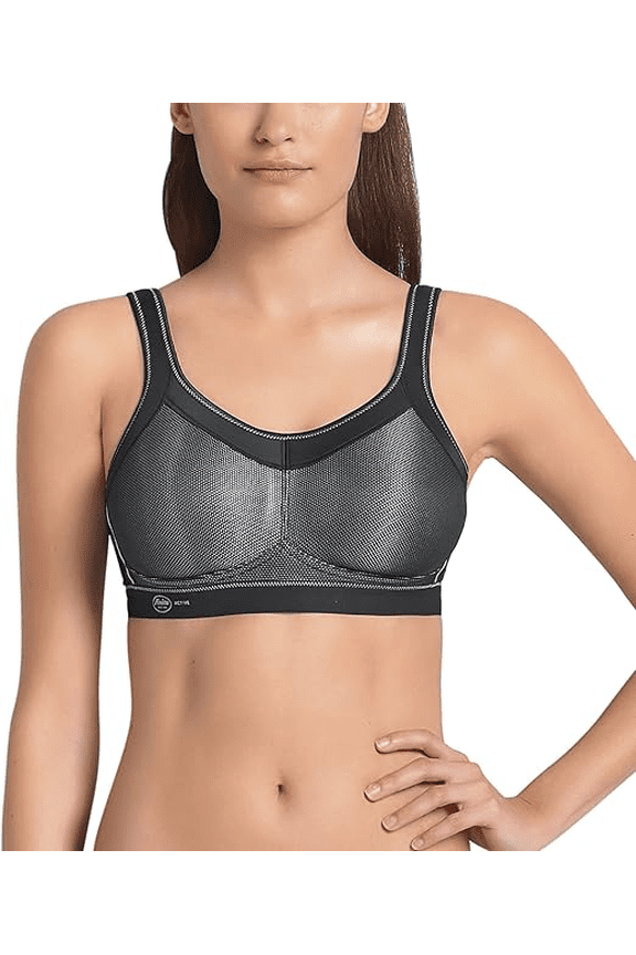 Women's Anita Best 5529 Active Momentum Wire Free Sports Bra (Black 42A)