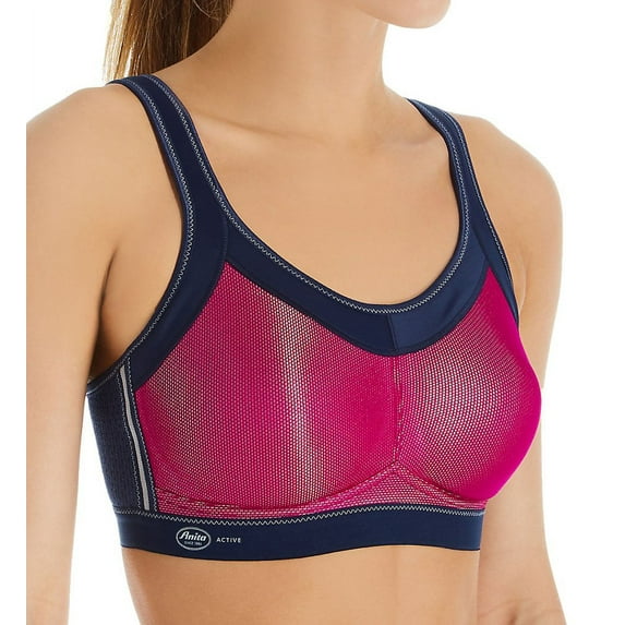 Women's Anita Best 5529 Active Momentum Wire Free Sports Bra (Fuchsia 32A)