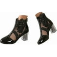 thumbnail image 1 of Women's Ankle Booties Embroidered Dress Boots with Block Heel, Back Zipper for Wedding Party, 1 of 15