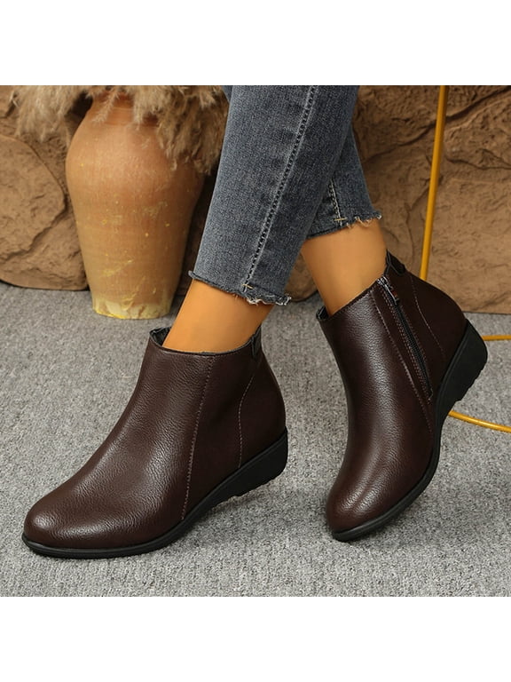 Women's Ankle Boots Flat Booties Casual Short Boots Comfortable Walking Boots For Women