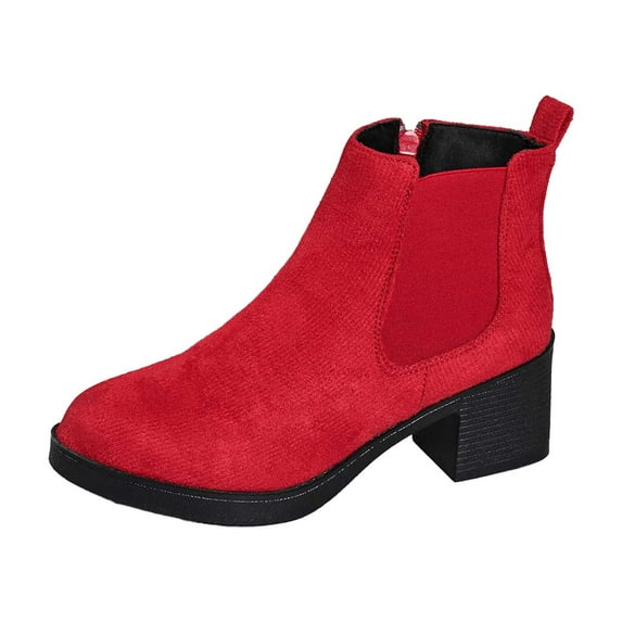 Women's Ankle Boots Heel Round Toe Platform Sole On Booties for Comfortable Casual Footwear