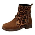 thumbnail image 1 of Women's Ankle Boots - Oversized Square Toe Suede Short Work Boots with Side Zipper and Round Toe, 1 of 9