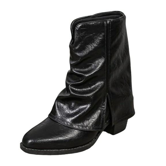 Women's Ankle Boots Retro Heel Street Style Pointed Toe Short Boots for Casual Wear and Travel