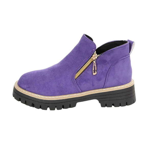 Women's Ankle Boots Sole Ankle Boots With Side Zipper Soft Suede Leather For Versatile Fashion And Everyday Comfort
