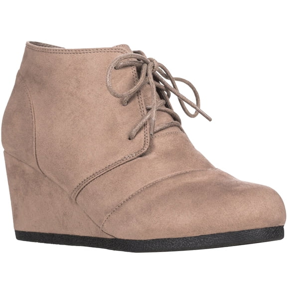 Women's Ankle Boots Wedge Heel Booties Casual Fashion Lace Up Low Wedge Heel Booties Shoes Low Wedges Platform Ankle Boots