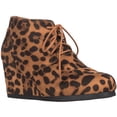 thumbnail image 1 of Women's Ankle Boots Wedge Heel Booties Casual Fashion Lace Up Low Wedge Heel Booties Shoes Low Wedges Platform Ankle Boots, 1 of 5
