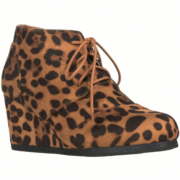 Women's Ankle Boots Wedge Heel Booties Casual Fashion Lace Up Low Wedge Heel Booties Shoes Low Wedges Platform Ankle Boots