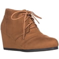 thumbnail image 1 of Women's Ankle Boots Wedge Heel Booties Casual Fashion Lace Up Low Wedge Heel Booties Shoes Low Wedges Platform Ankle Boots, 1 of 5