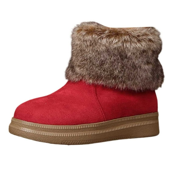 Women's Ankle Boots Winter Suede Ankle Boots With Comfortable Low Heel Fashion Booties For Casual Outings And Work