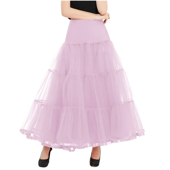Women's Ankle Length Petticoat Bridal Wedding Slip Hoopless Crinoline Underskirt 2025 Trendy Fluffy Tutu Skirt