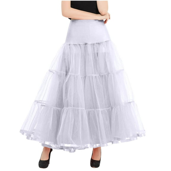 Women's Ankle Length Petticoat Bridal Wedding Slip Hoopless Crinoline Underskirt 2025 Trendy Fluffy Tutu Skirt