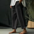 thumbnail image 1 of Women's Ankle-Length Straight Leg Casual Pants in Cotton Linen Blend for Spring and Summer, 1 of 6