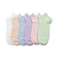 thumbnail image 1 of Women's Ankle Low Cut Socks Bamboo Lightweight Flat Seam Athletic Sock, 6 Pack Ladies Running Thin Sock (Assorted5, US Size 8-11), 1 of 5