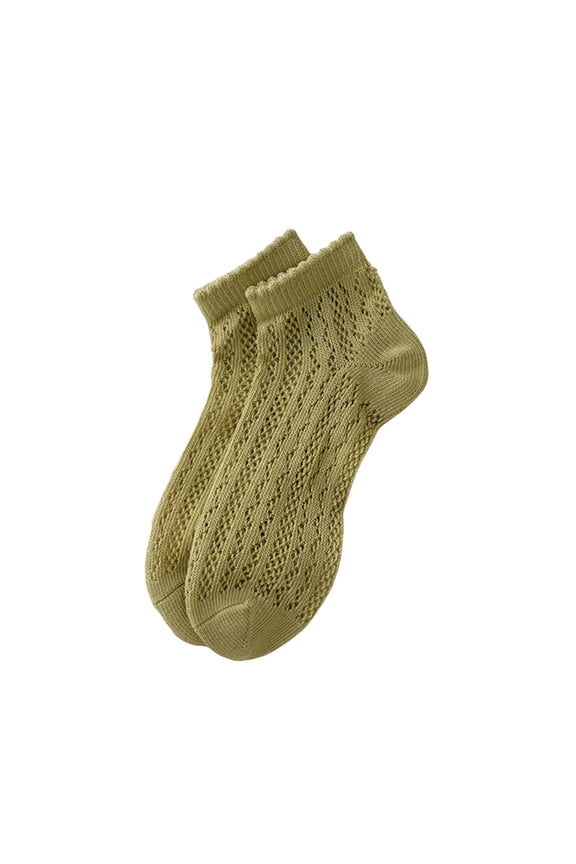 Women's Ankle Net Socks Summer Thin Breathable Mesh Low Cut No Show Short Socks for Girls Casual Wear Size:One Size