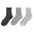 thumbnail image 1 of Women's Ankle Socks with Allover Heart Print and Soft Ribbed Cuff Trim - Multicolored-2, 1 of 7