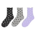 thumbnail image 1 of Women's Ankle Socks with Allover Heart Print and Soft Ribbed Cuff Trim - Multicolored-4, 1 of 7