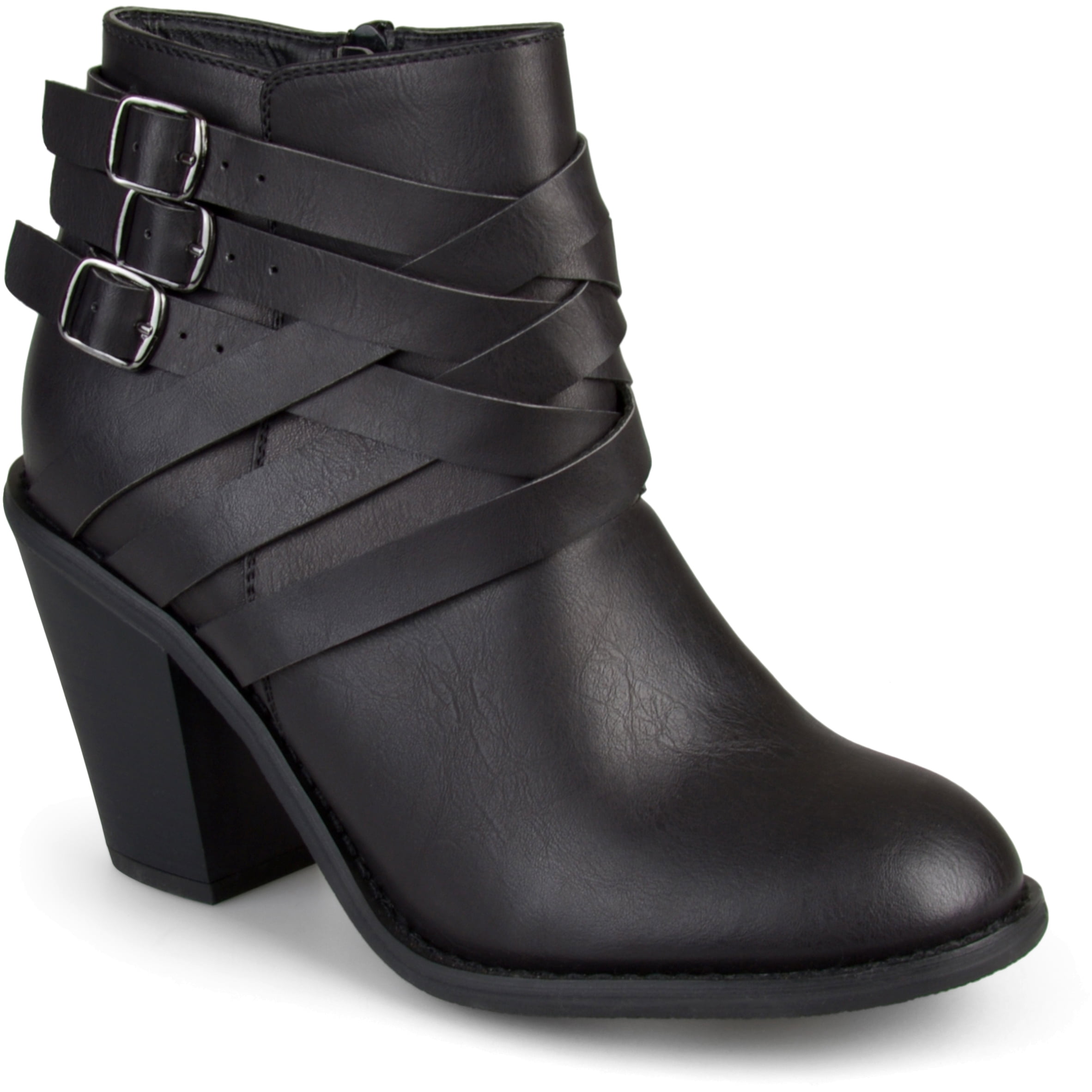 Women's Ankle Wide Width Multi Strap Boots