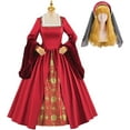 thumbnail image 1 of Women’s Anne Boleyn Tudor Queen Dress Renaissance Elizabethan Ball Gown Set, 1 of 9