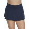 thumbnail image 1 of Women's Anne Cole PB41401 Plus Size Live In Color Rock Skirt Swim Bottom (New Navy 20W), 1 of 2