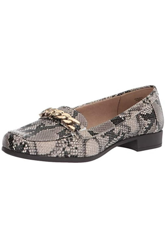 Women's Anne Klein Valisity Loafer Natural Reptile Print Synthetic 6.5 M