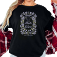 thumbnail image 1 of Women's Anne of Green Gables Depths of Despair Graphic T Shirt Vintage Floral Wreath Short Sleeve Round Neck Top Black S-5XL, 1 of 5