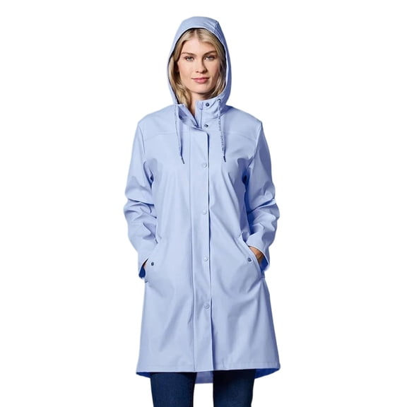 Women's Anorak Long Hooded Raincoat Lightweight Windbreaker for Outdoor Cycling All Seasons