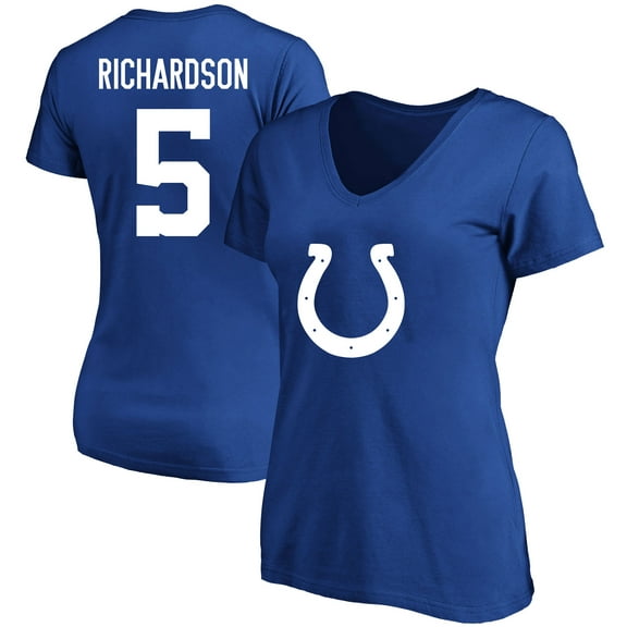 Women's Anthony Richardson Royal Indianapolis Colts Plus Size Fair Catch Name & Number Scoop Neck T-Shirt