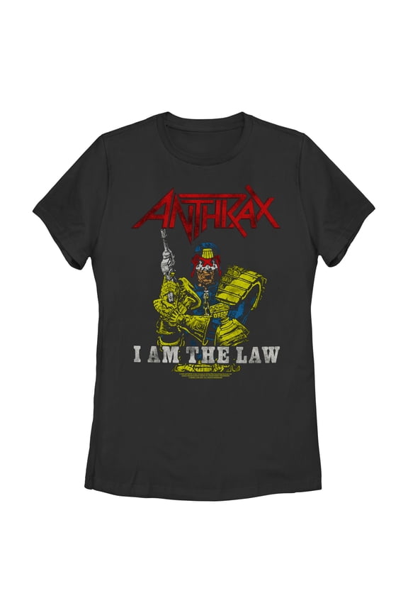 Women's Anthrax Distressed I Am The Law Graphic T-Shirt