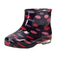 thumbnail image 1 of Women's Anti Slip Rain Boots with Spots Rainboots Water Shoes Short Tube Short Tube Rain Boots Waterproof Non Slip Rubber Shoes Comfort Rain Boots for Outdoor, 1 of 4