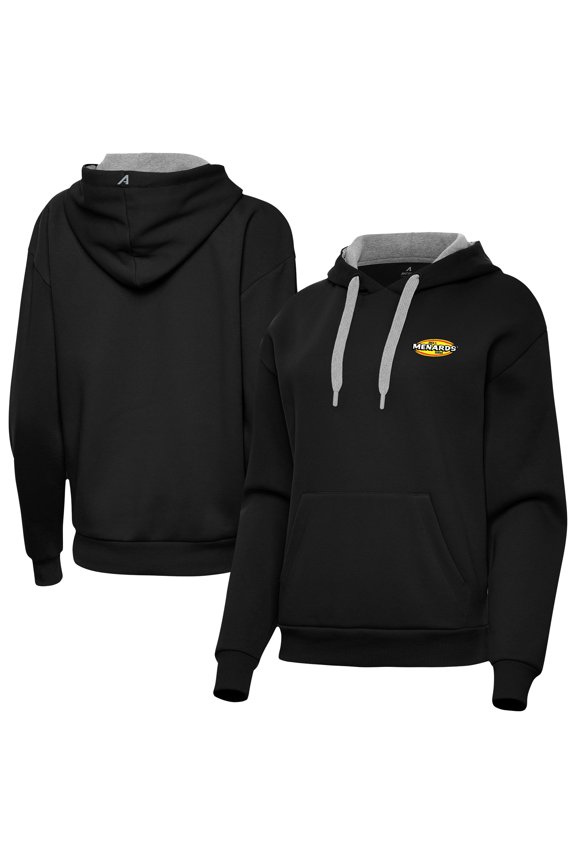 Women's Antigua Black ARCA Menards Series Victory Hoodie