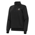 thumbnail image 1 of Women's Antigua Black Anaheim Ducks Victory Quarter-Zip Sweatshirt, 1 of 1