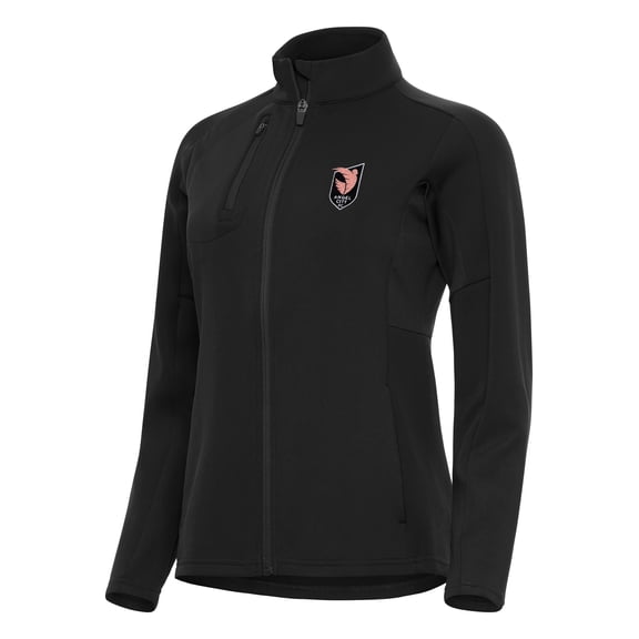Women's Antigua Black Angel City FC Generation Full-Zip Jacket