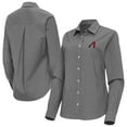 thumbnail image 1 of Women's Antigua Black Arizona Diamondbacks Porter Woven Long Sleeve Button-Up Shirt, 1 of 3
