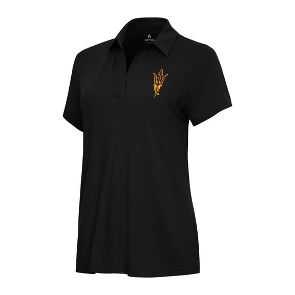 Women's Antigua Black Arizona State Sun Devils Era Polo